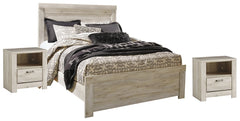 Bellaby Queen Panel Bed with 2 Nightstands - furniture place usa