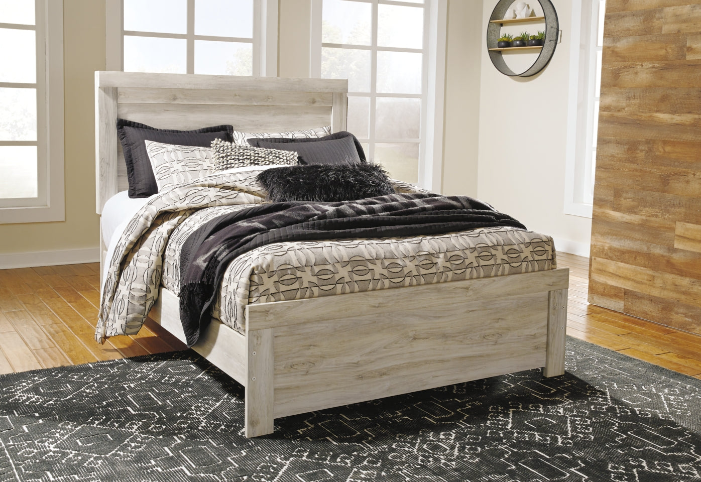 Bellaby Queen Panel Bed with 2 Nightstands - furniture place usa