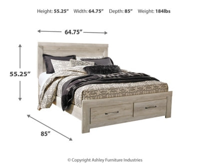 Bellaby Queen Platform Bed with 2 Storage Drawers - furniture place usa