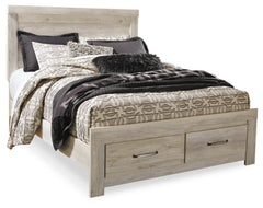 Bellaby Queen Platform Bed with 2 Storage Drawers with Mirrored Dresser and Nightstand - furniture place usa