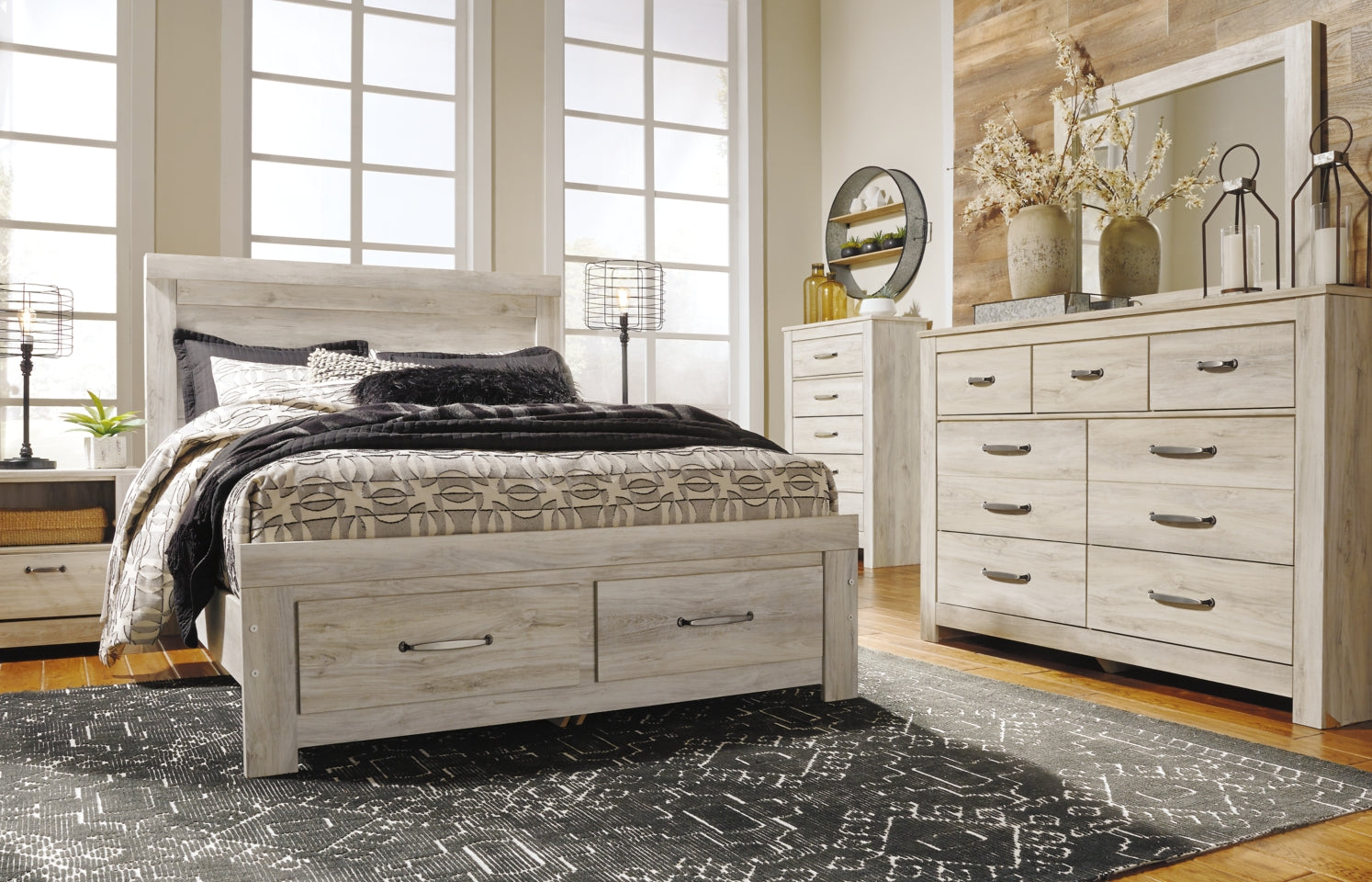 Bellaby Queen Platform Bed with 2 Storage Drawers - furniture place usa