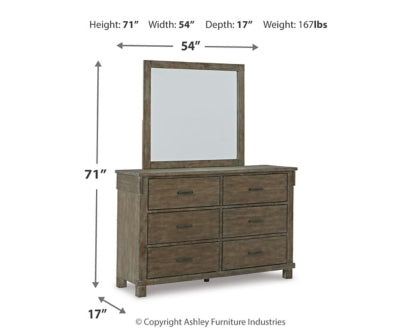 Shamryn King Panel Bed with Mirrored Dresser, Chest and 2 Nightstands - furniture place usa