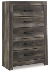 Wynnlow King Poster Bed with Mirrored Dresser, Chest and 2 Nightstands - furniture place usa