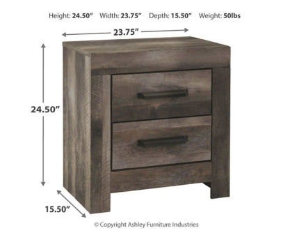 Wynnlow King Poster Bed with Mirrored Dresser, Chest and 2 Nightstands - furniture place usa