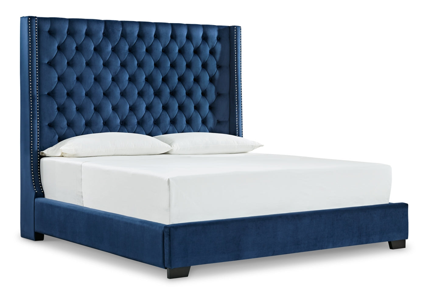 Coralayne California King Upholstered Bed with Mirrored Dresser - PKG010742 - furniture place usa
