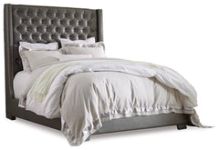 Coralayne King Upholstered Bed with Mirrored Dresser and 2 Nightstands - furniture place usa