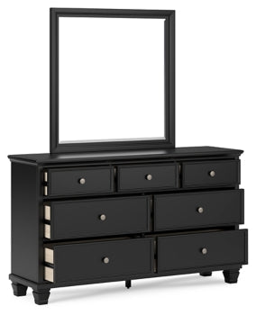 Lanolee Dresser and Mirror - furniture place usa