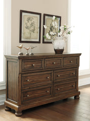 Flynnter Queen Panel Bed with Dresser - furniture place usa