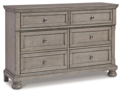 Lettner Twin Sleigh Bed with Dresser - furniture place usa