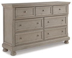 Lettner King Sleigh Bed with 2 Storage Drawers with Dresser - furniture place usa