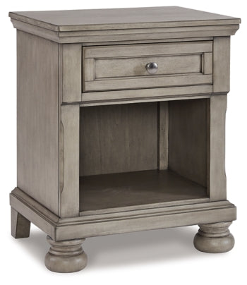 Lettner Full Sleigh Bed with Mirrored Dresser and 2 Nightstands - furniture place usa
