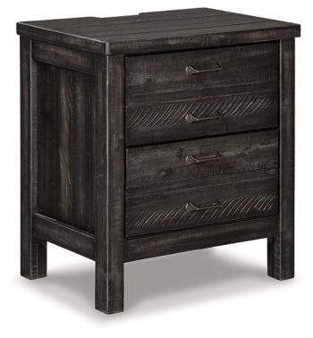 Baylow Queen Panel Bed with 4 Storage Drawers with Mirrored Dresser and 2 Nightstands - furniture place usa