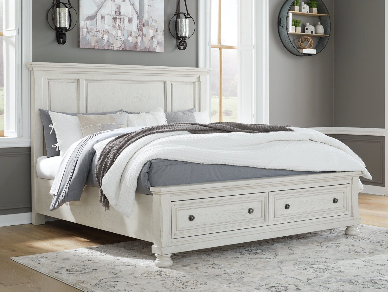 Robbinsdale King Panel Storage Bed - furniture place usa