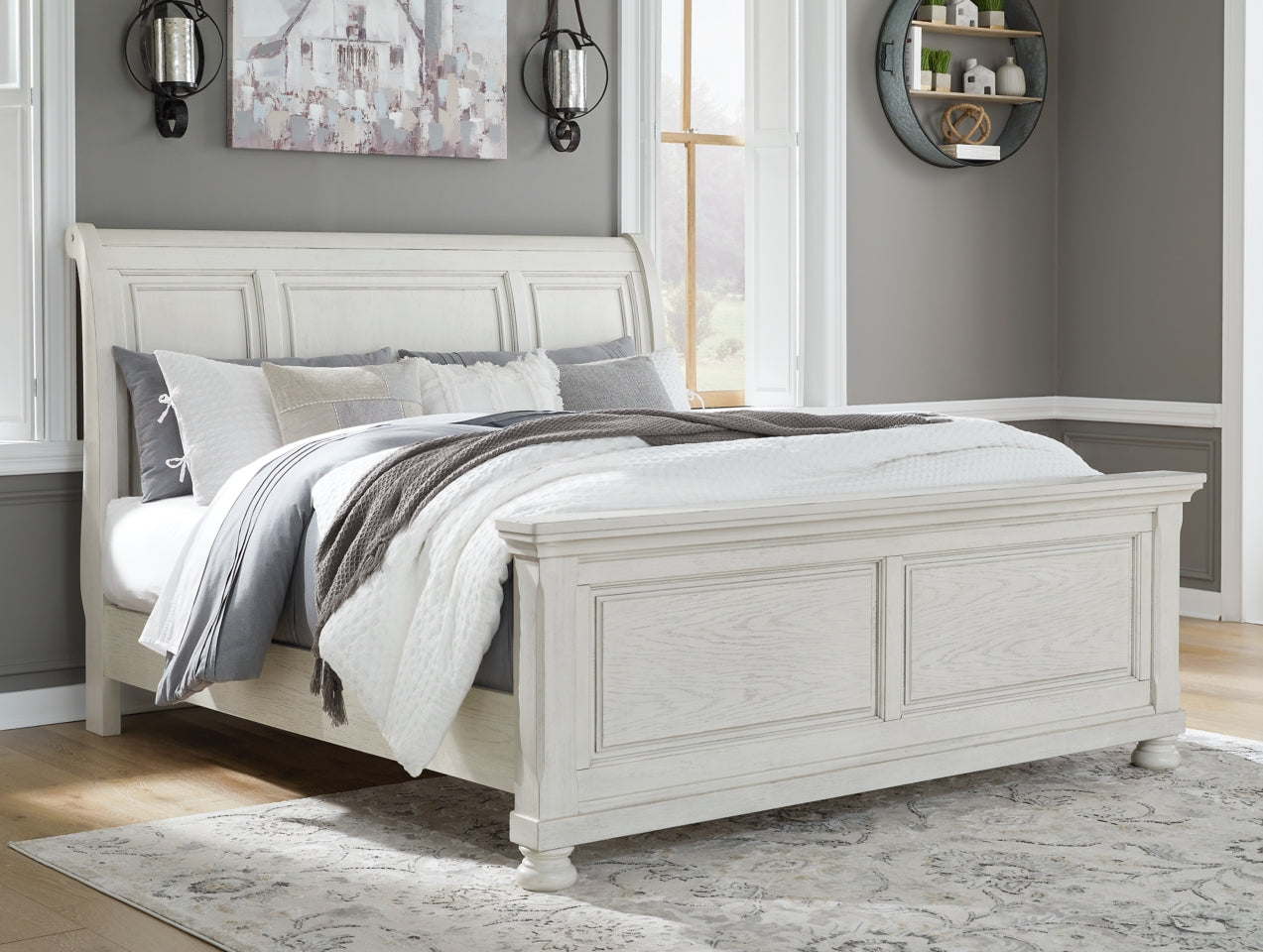 Robbinsdale King Sleigh Bed - furniture place usa
