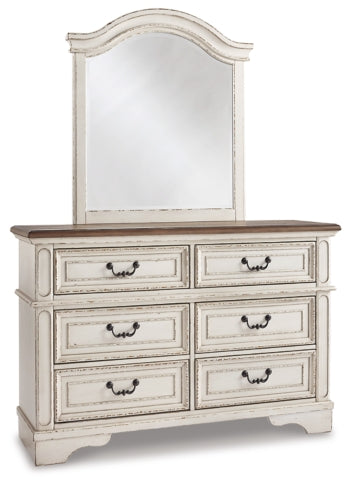 Realyn Full Panel Bed with Mirrored Dresser and Chest - furniture place usa