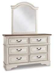 Realyn Full Panel Bed with Mirrored Dresser and 2 Nightstands - furniture place usa