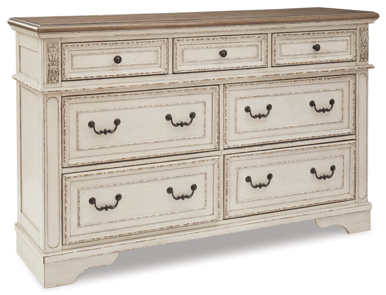Realyn California King Upholstered Panel Bed with Dresser - furniture place usa