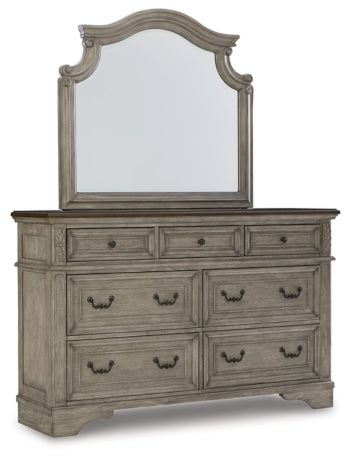 Lodenbay California King Panel Bed with Mirrored Dresser, Chest and 2 Nightstands - furniture place usa