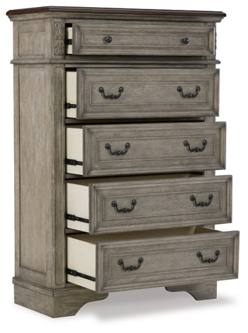 Lodenbay California King Panel Bed with Mirrored Dresser, Chest and Nightstand - furniture place usa