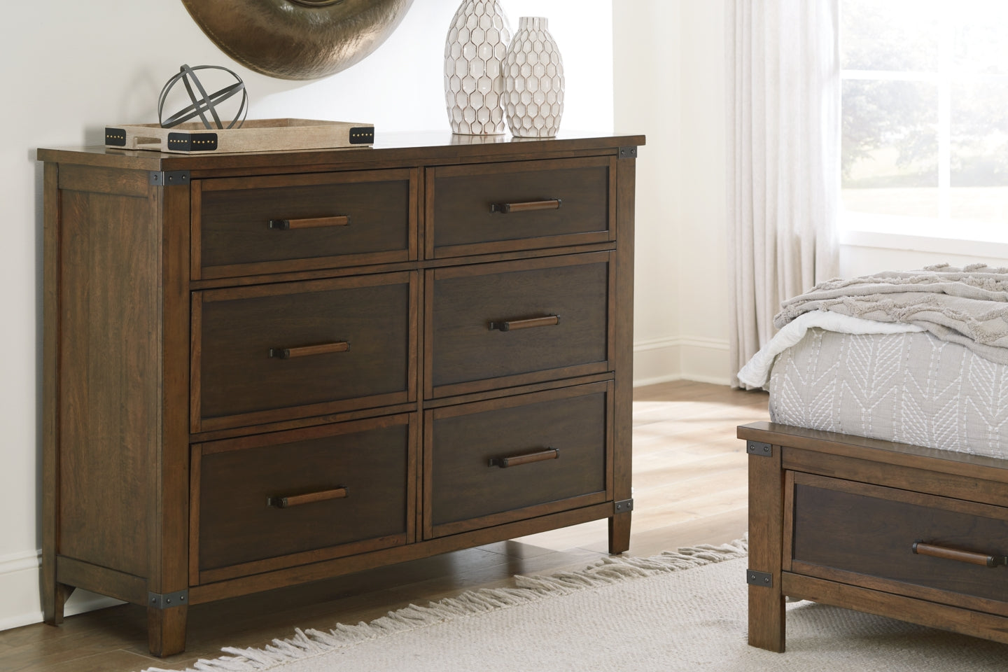 Wyattfield Queen Panel Bed with Storage with Dresser - furniture place usa