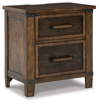 Wyattfield Queen Panel Bed with Storage with Mirrored Dresser, Chest and 2 Nightstands - furniture place usa
