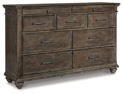 Johnelle Queen Upholstered Panel Bed with Dresser - furniture place usa