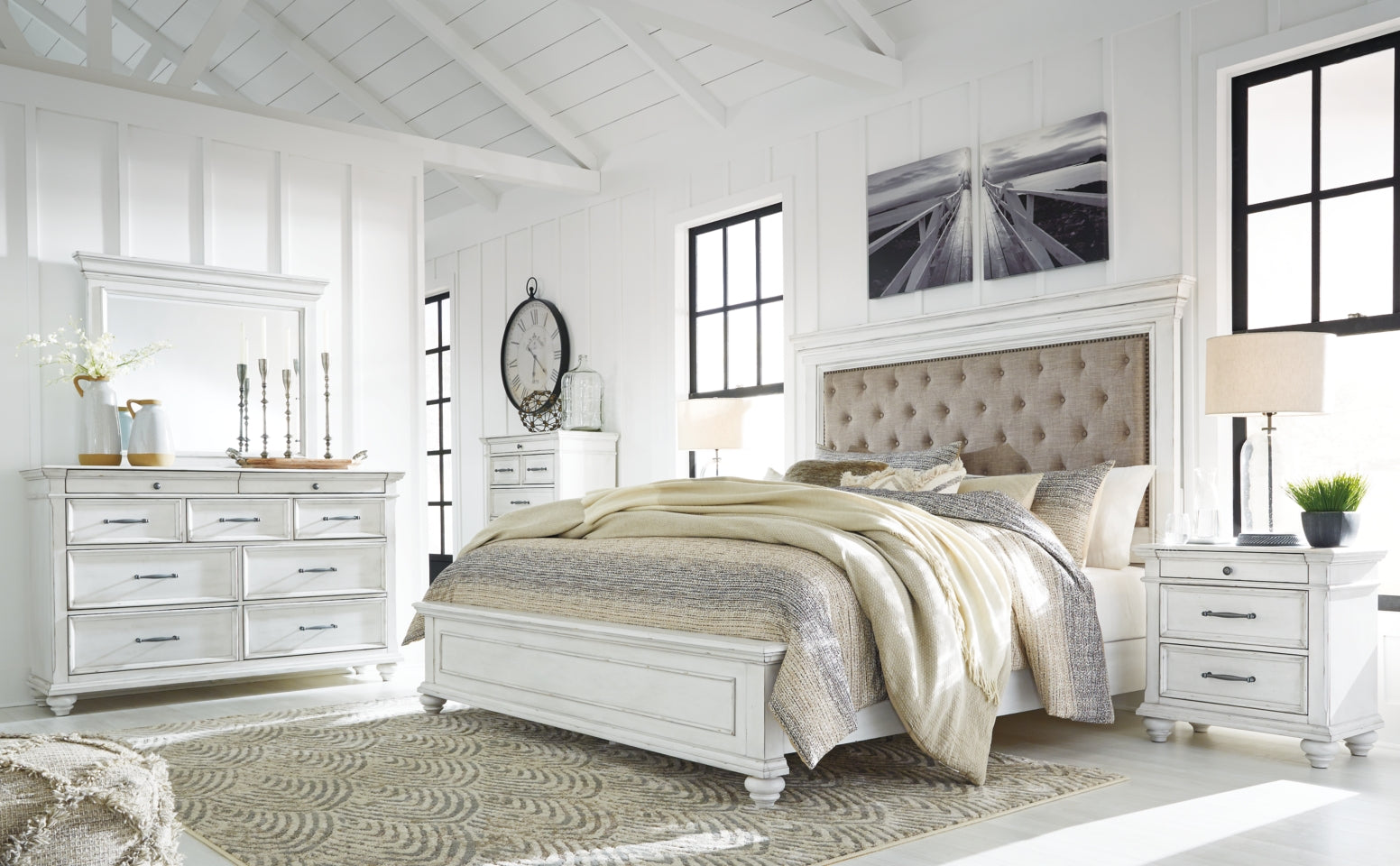 Kanwyn Queen Panel Bed - furniture place usa
