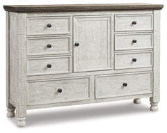 Havalance Queen Poster Bed with 2 Storage Drawers with Dresser - furniture place usa