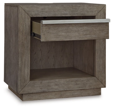 Anibecca Queen Upholstered Panel Bed with Mirrored Dresser, Chest and 2 Nightstands - furniture place usa