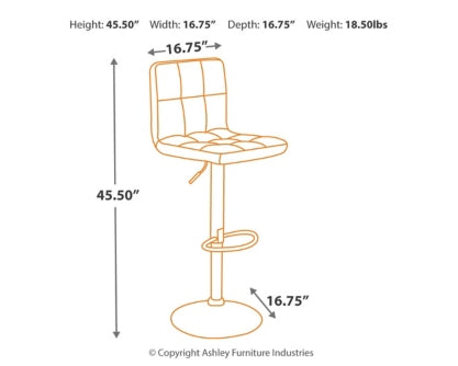 Bellatier 2-Piece Bar Stool - furniture place usa