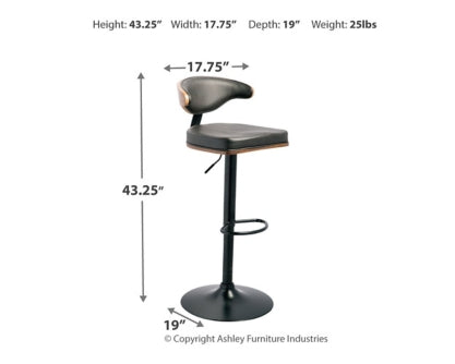 Bellatier Adjustable Height Bar Stool - furniture place usa