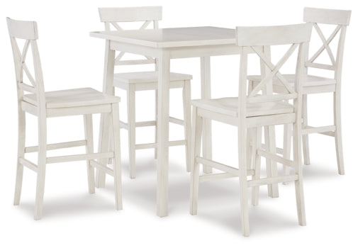 Stuven Counter Height Dining Table and 4 Barstools - PKG012084 - furniture place usa