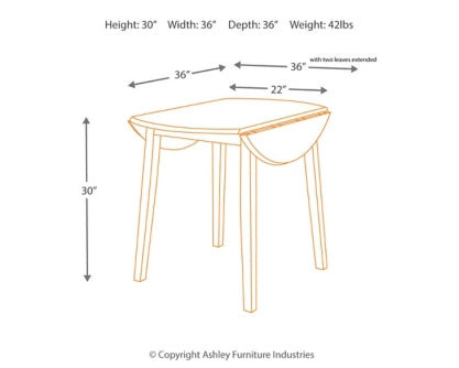 Hammis Dining Table and 4 Chairs - furniture place usa