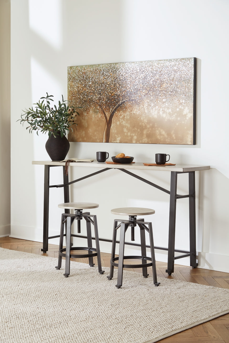 Karisslyn Counter Height Dining Table and 2 Barstools - PKG012088 - furniture place usa