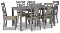 Jayemyer Dining Table and Chairs (Set of 7) - furniture place usa