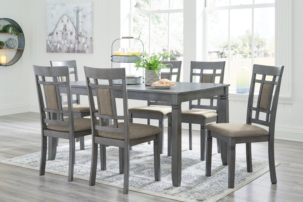 Jayemyer Dining Table and Chairs (Set of 7) - furniture place usa