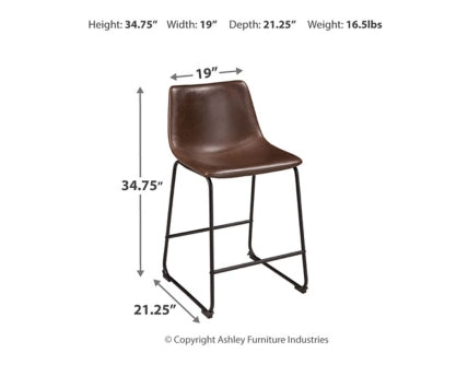 Centiar Counter Height Bar Stool (Set of 2) - furniture place usa