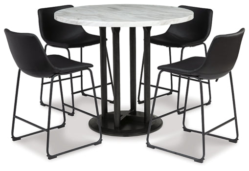 Centiar Counter Height Dining Table and 4 Barstools - PKG001962 - furniture place usa