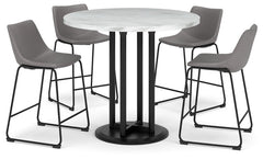Centiar Counter Height Dining Table and 4 Barstools - PKG014011 - furniture place usa