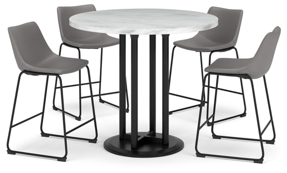 Centiar Counter Height Dining Table and 4 Barstools - PKG014011 - furniture place usa