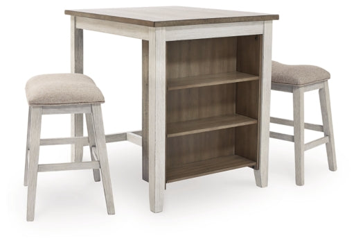 Skempton Counter Height Dining Table and Bar Stools (Set of 3) - furniture place usa