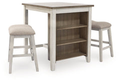 Skempton Counter Height Dining Table and Bar Stools (Set of 3) - furniture place usa