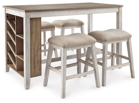 Skempton Counter Height Dining Table and 4 Barstools - PKG001970 - furniture place usa