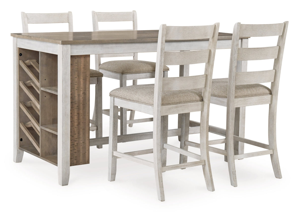 Skempton Counter Height Dining Table and 4 Barstools - furniture place usa