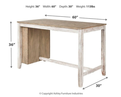 Skempton Counter Height Dining Table and 4 Barstools - PKG001970 - furniture place usa