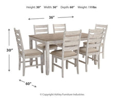 Skempton Dining Table and Chairs (Set of 7) - furniture place usa