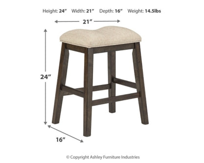 Rokane Counter Height Dining Table and 4 Barstools - PKG001979 - furniture place usa