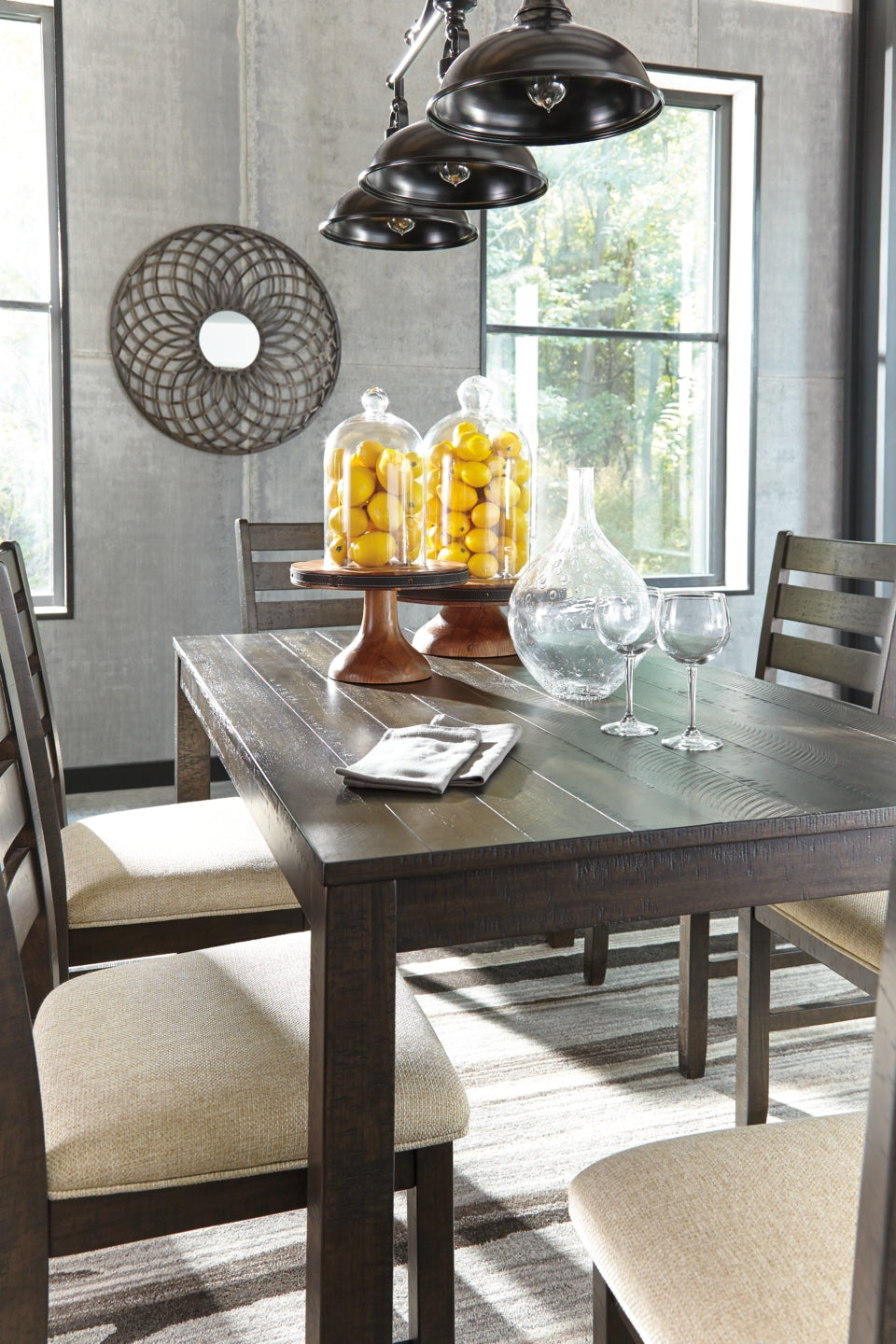 Rokane Dining Table and Chairs (Set of 7) - furniture place usa