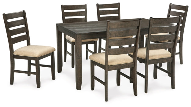 Rokane Dining Table and Chairs (Set of 7) - furniture place usa