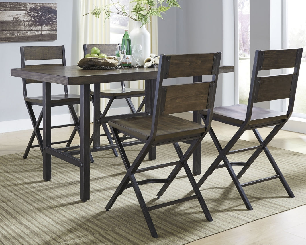 Kavara Counter Height Dining Table and 4 Barstools - furniture place usa